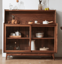 Tủ bếp gia đình gỗ sồi tự nhiên thiết kế hiện đại